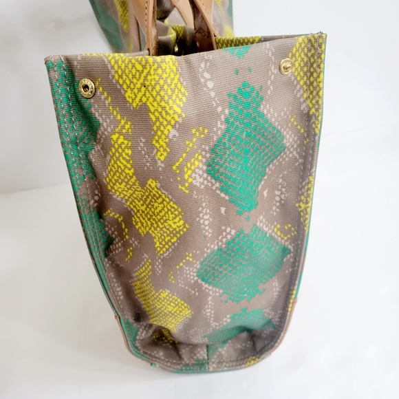Tory Burch Multicolor Snake Printed Coated Canvas and Leather Handles Ella Tote - Picture 7 of 13